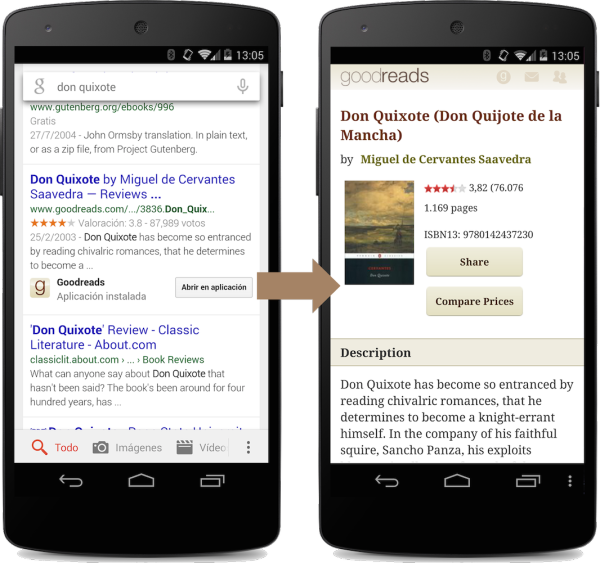 GoogleによるApp Indexing: アンドロイド携帯でアプリの発見をより効率的に。